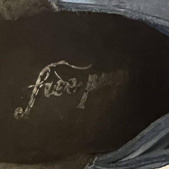 Free People Size 37 US 6 Blue Hybrid Strappy Heel Ankle Boots Booties Zip - Picture 8 of 8